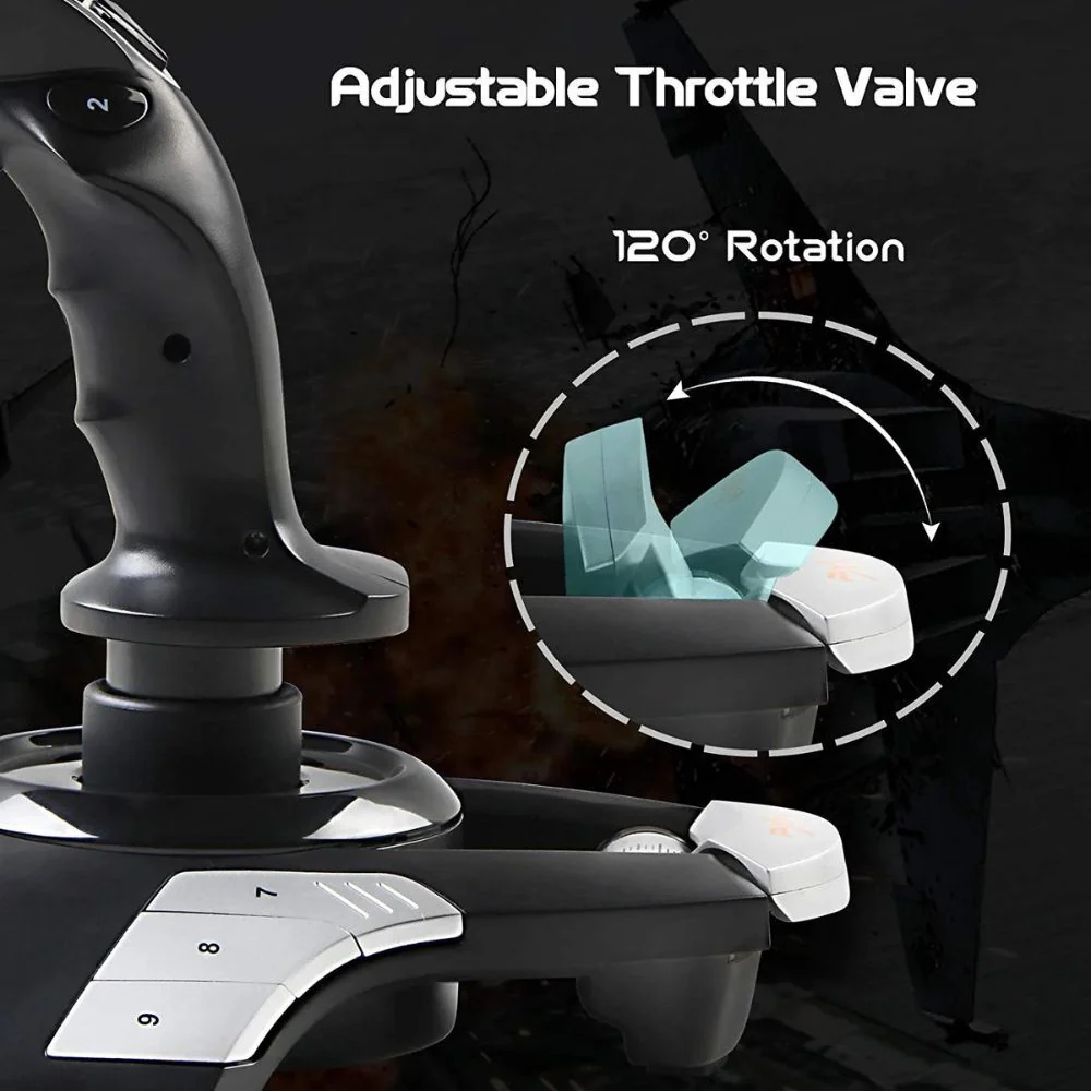 PXN-F16 Flight Joystick for PC-Black - Image 6