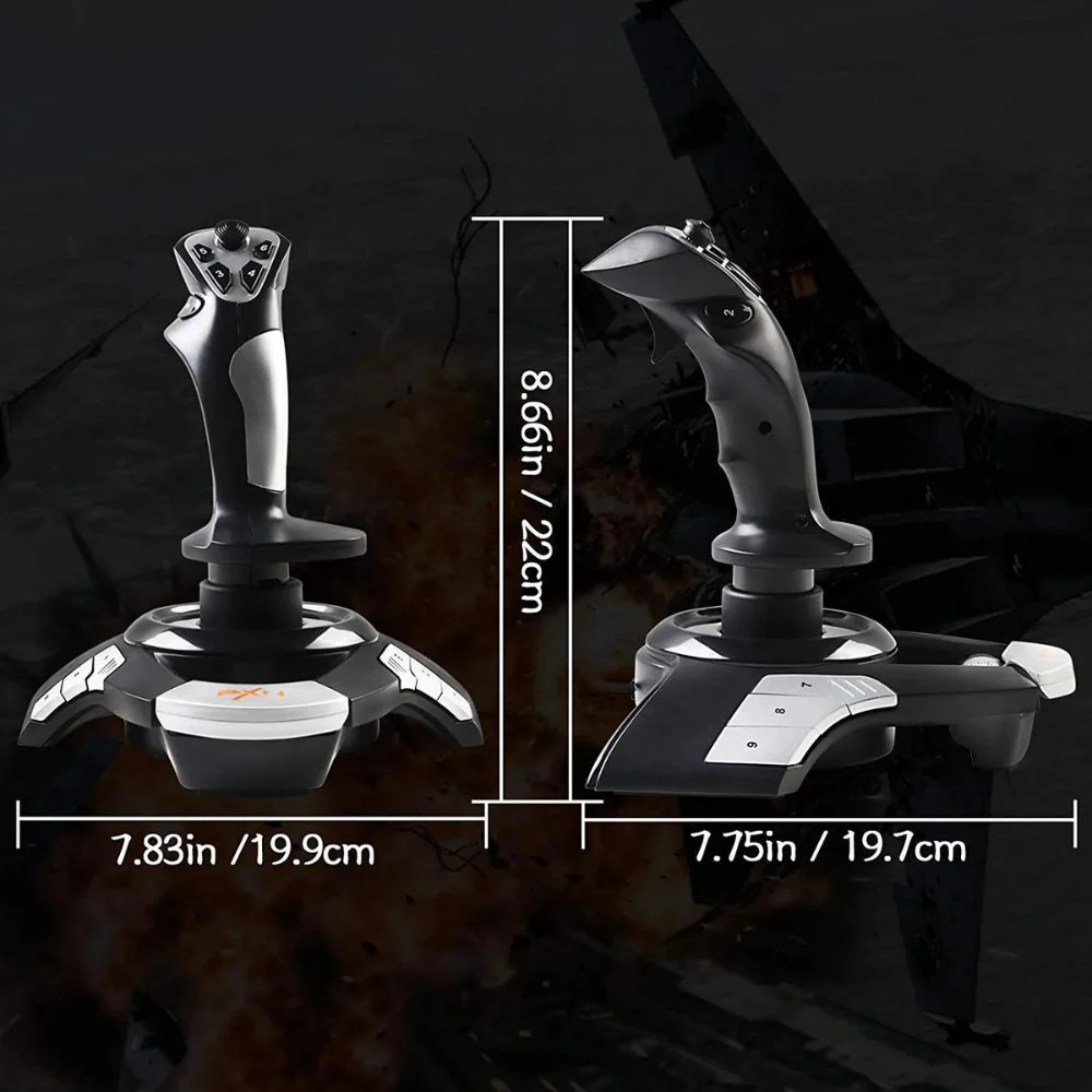 PXN-F16 Flight Joystick for PC-Black - Image 8