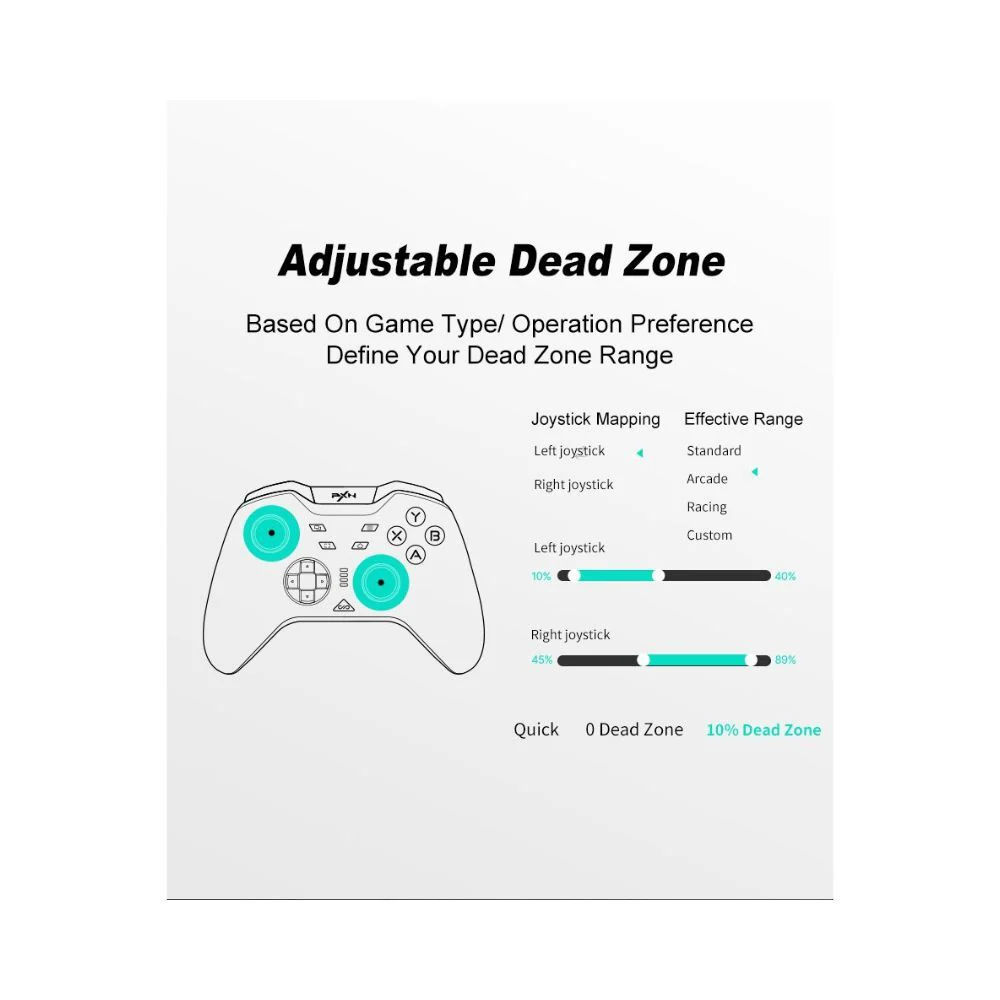 PXN P5 Wireless Wired Gaming Controller 1000Hz Hall for PC Switch iOS Android Black - Image 10