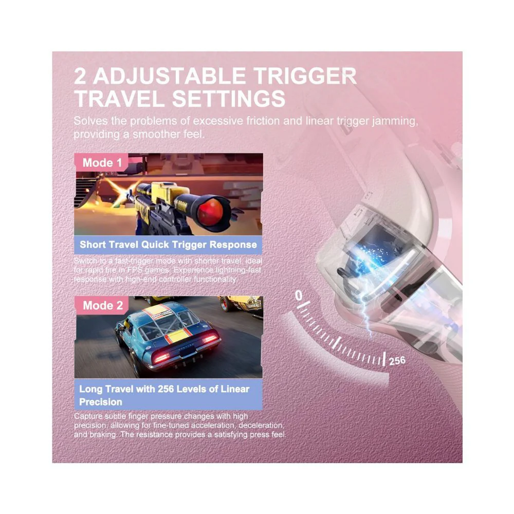 PXN P5 Wireless Gaming Controller 1000Hz Hall for PC Switch iOS Android Pink - Image 5