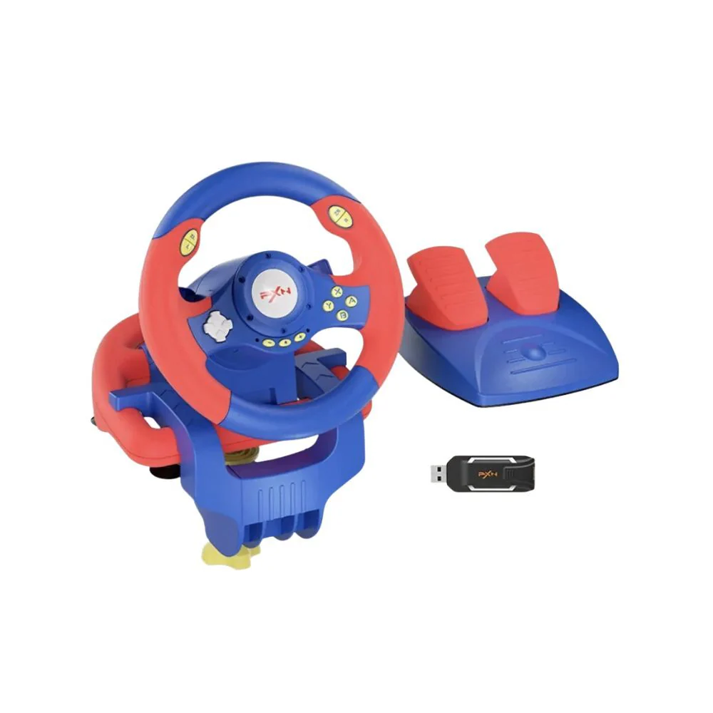 PXN V2 WL Gaming Racing Wheel Wireless USB Multi Platform Pedals Blue - Image 4