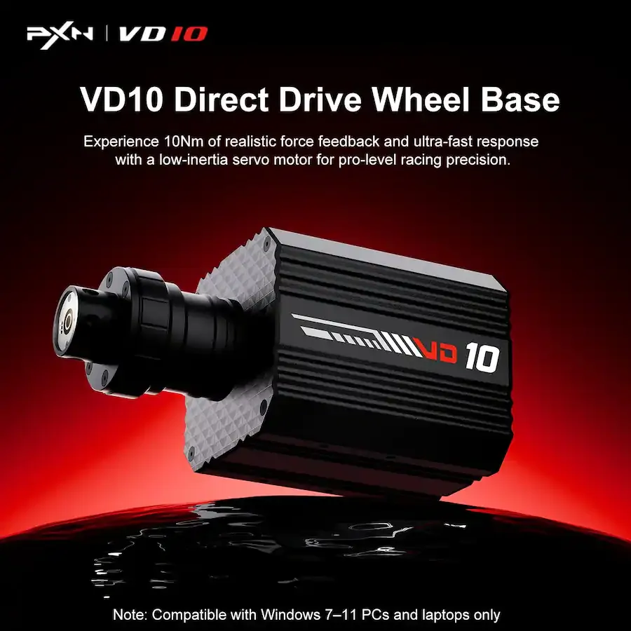 PXN VD10 Direct Drive Wheelbase 10Nm Force Feedback for PC - Image 7