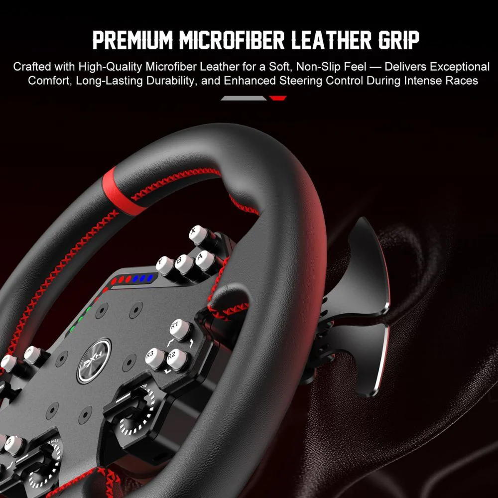 PXN WDS R2 300mm Racing Steering Wheel with LED RPM and Quick Release - Image 10