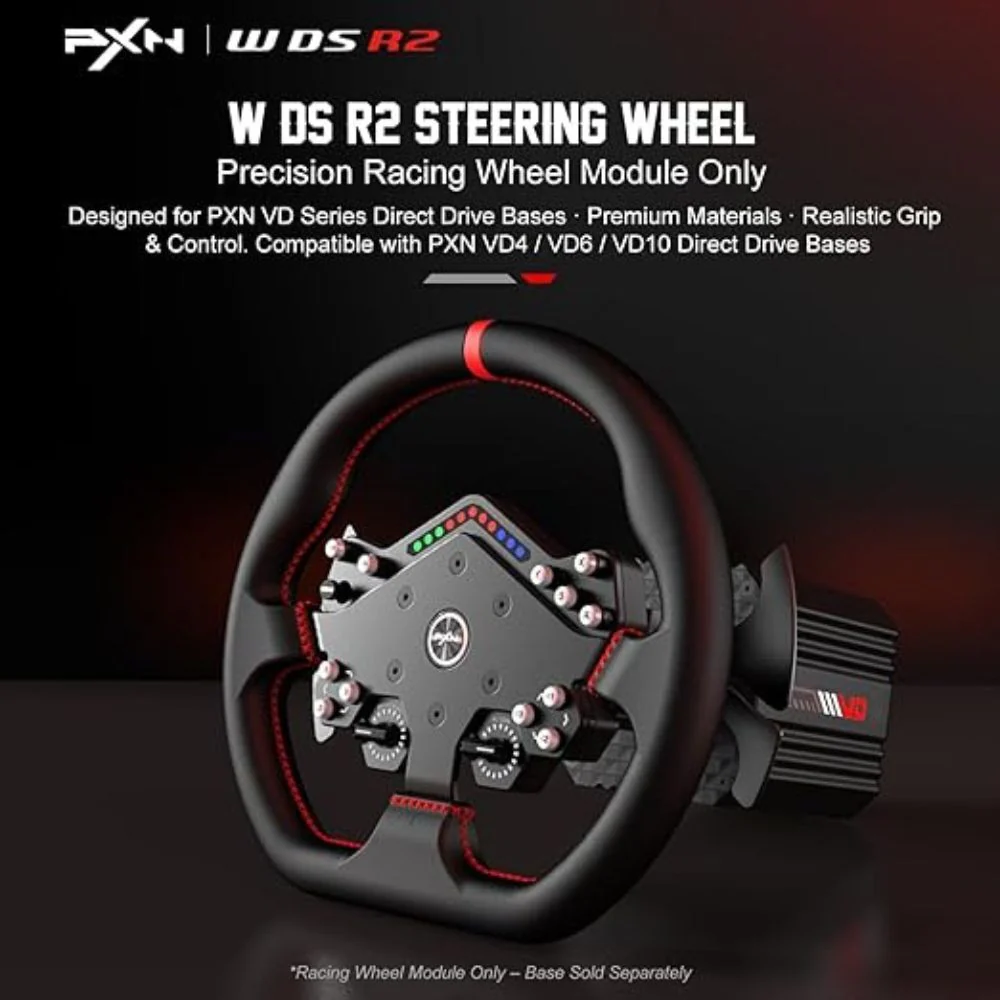 PXN WDS R2 300mm Racing Steering Wheel with LED RPM and Quick Release - Image 17