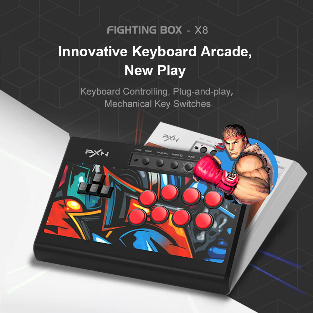 PXN-X8 Gaming Keyboard Controller Black Arcade Fighting Box USB Style PC Android PS3 PS4 Xbox One - Image 10