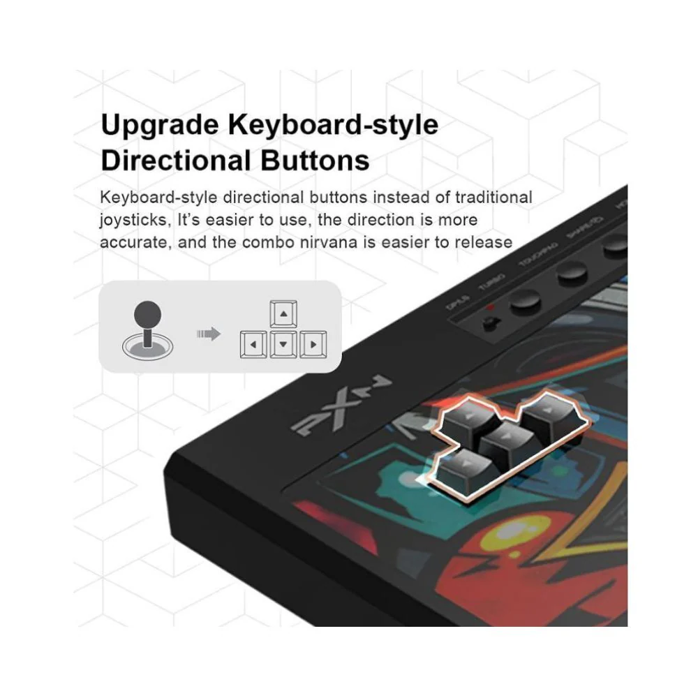 PXN-X8 Gaming Keyboard Controller Black Arcade Fighting Box USB Style PC Android PS3 PS4 Xbox One - Image 9